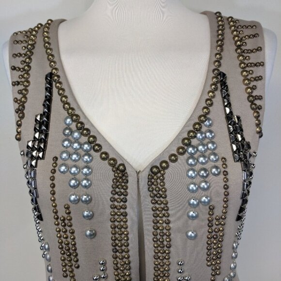 Caché Vintage Studded Boho Vest - Picture 3 of 6